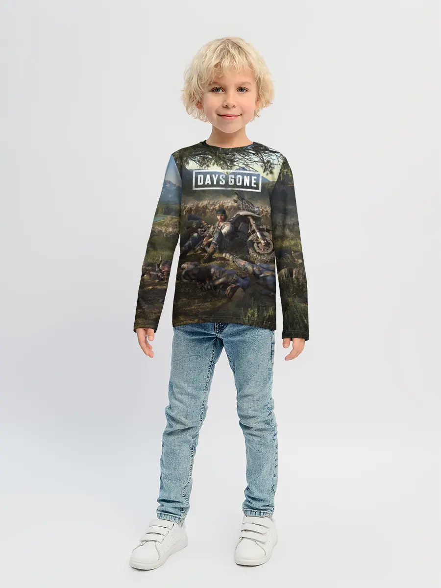 Детский лонгслив / Days gone Дикон и толпа фриков