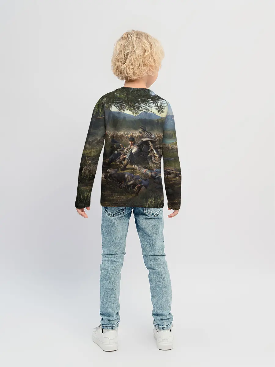 Детский лонгслив / Days gone Дикон и толпа фриков