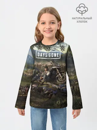 Детский лонгслив / Days gone Дикон и толпа фриков