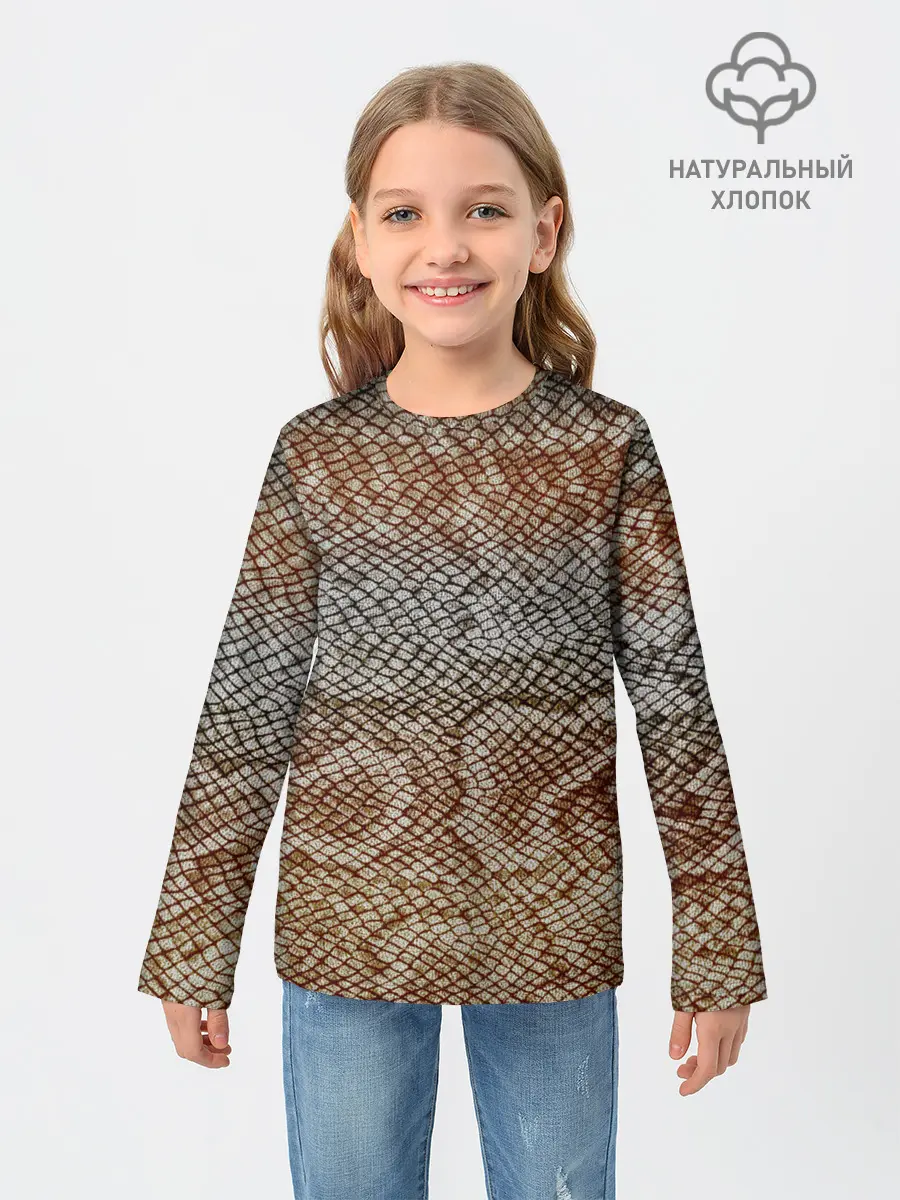 Детский лонгслив / Snake skin