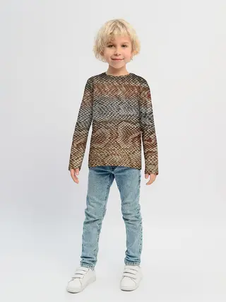 Детский лонгслив / Snake skin