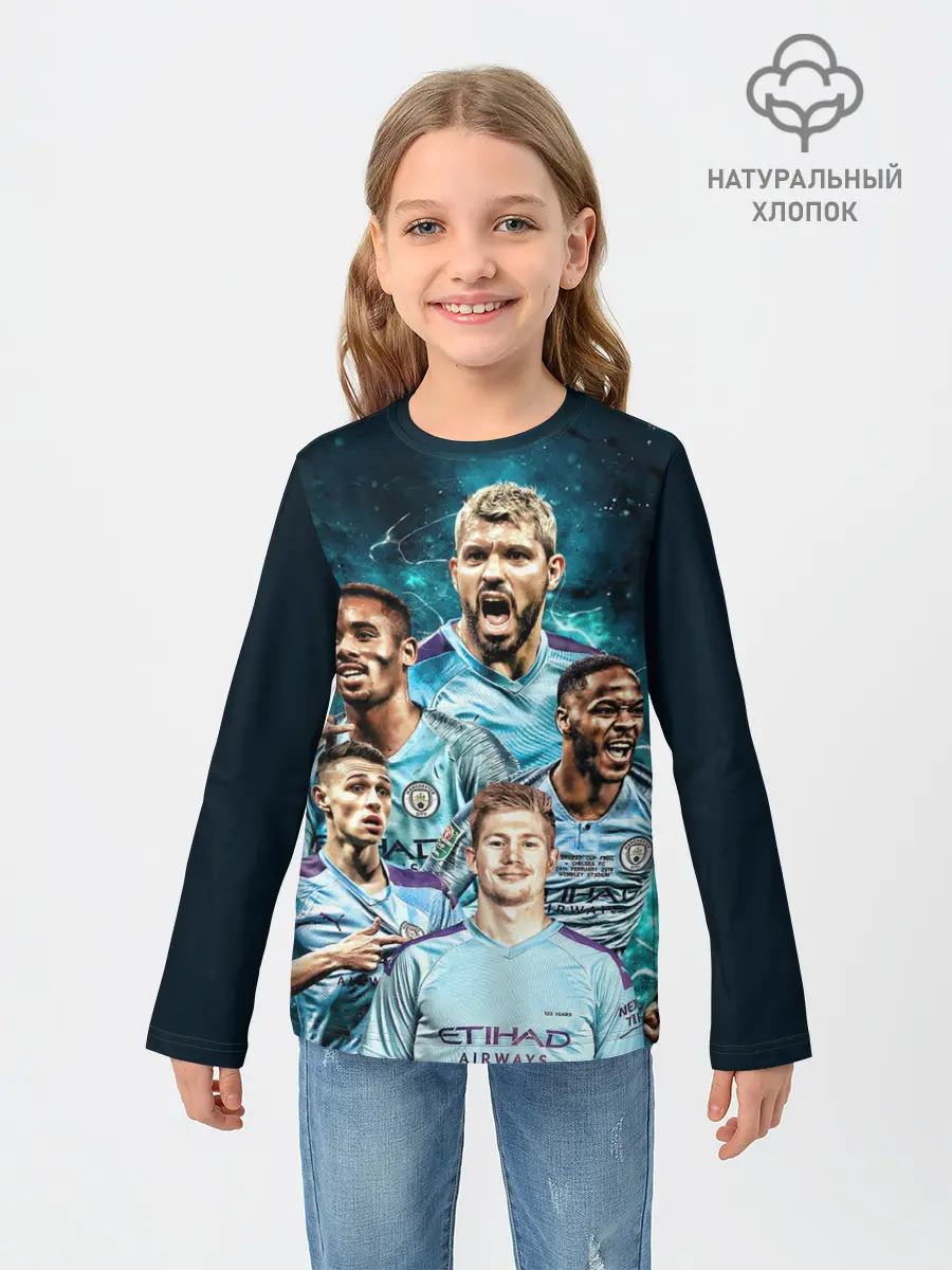 Детский лонгслив / Манчестер Сити Серхио Агуэро