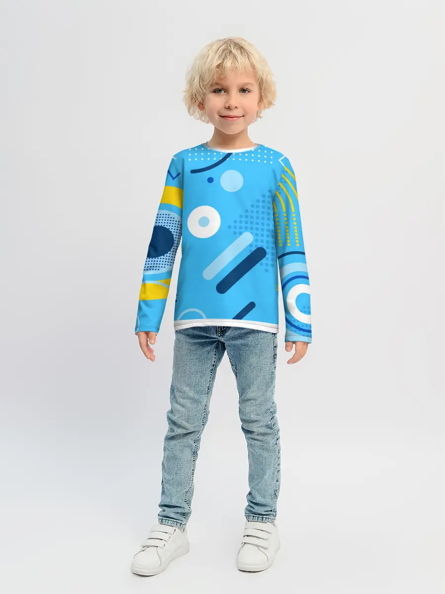 Детский лонгслив / Геометрические фигуры