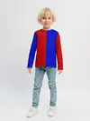 Детский лонгслив / Красно-синий