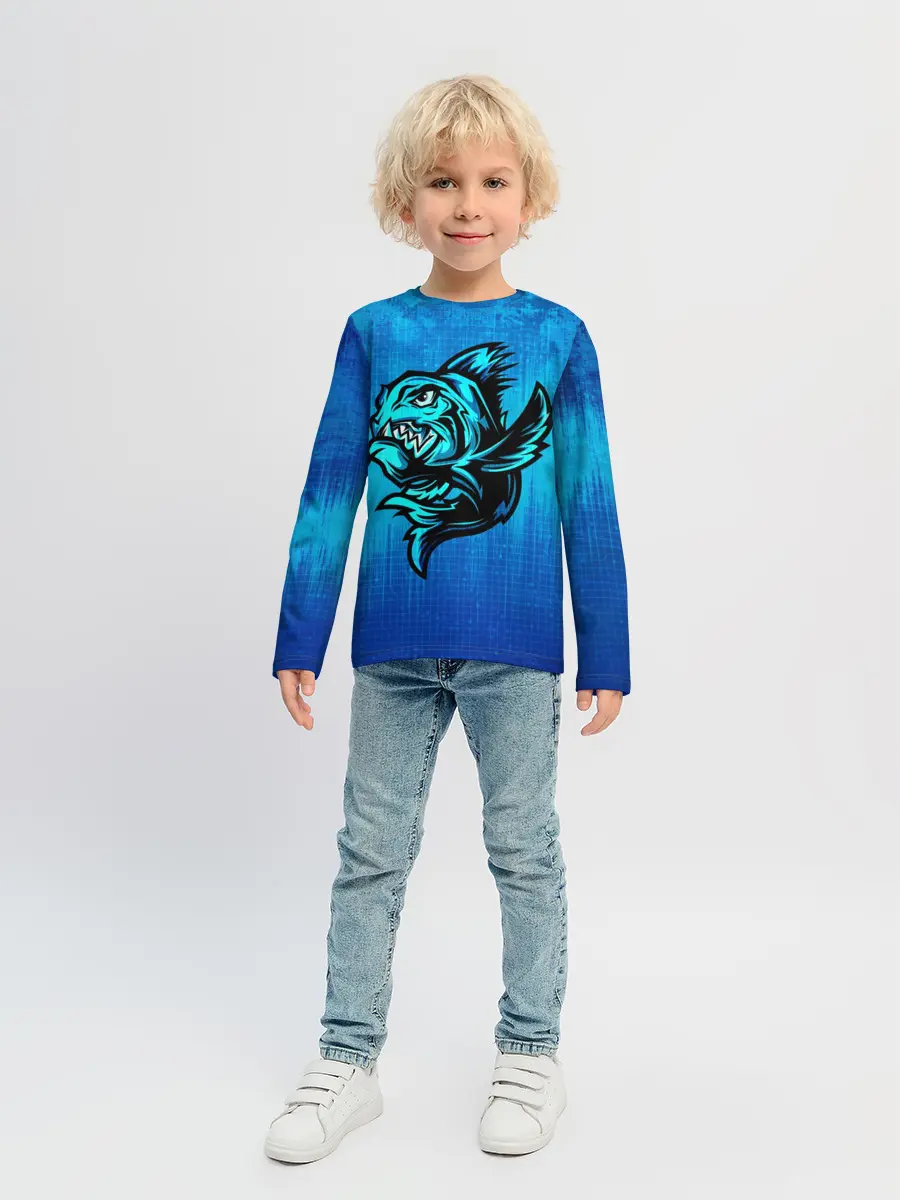 Детский лонгслив / Пиранья