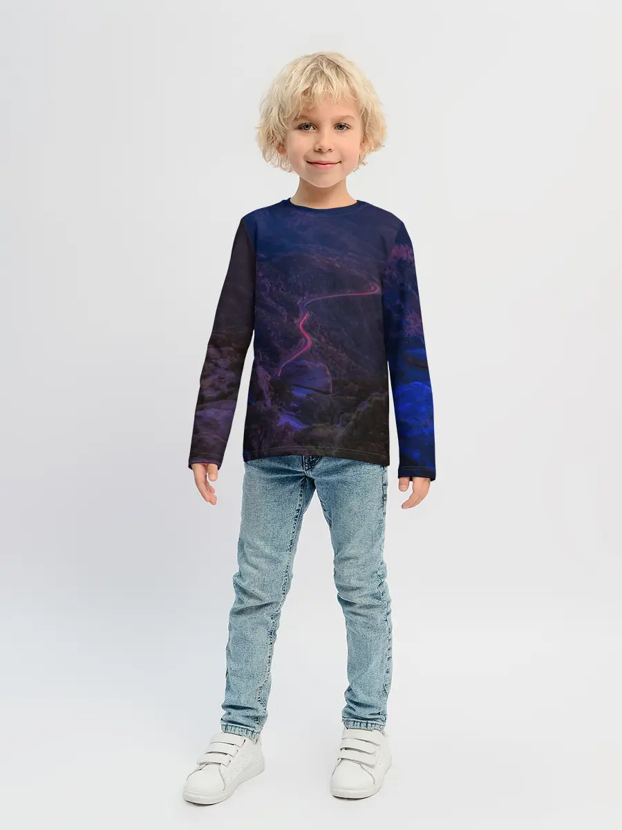 Детский лонгслив / НЕОНОВАЯ ДОРОГА