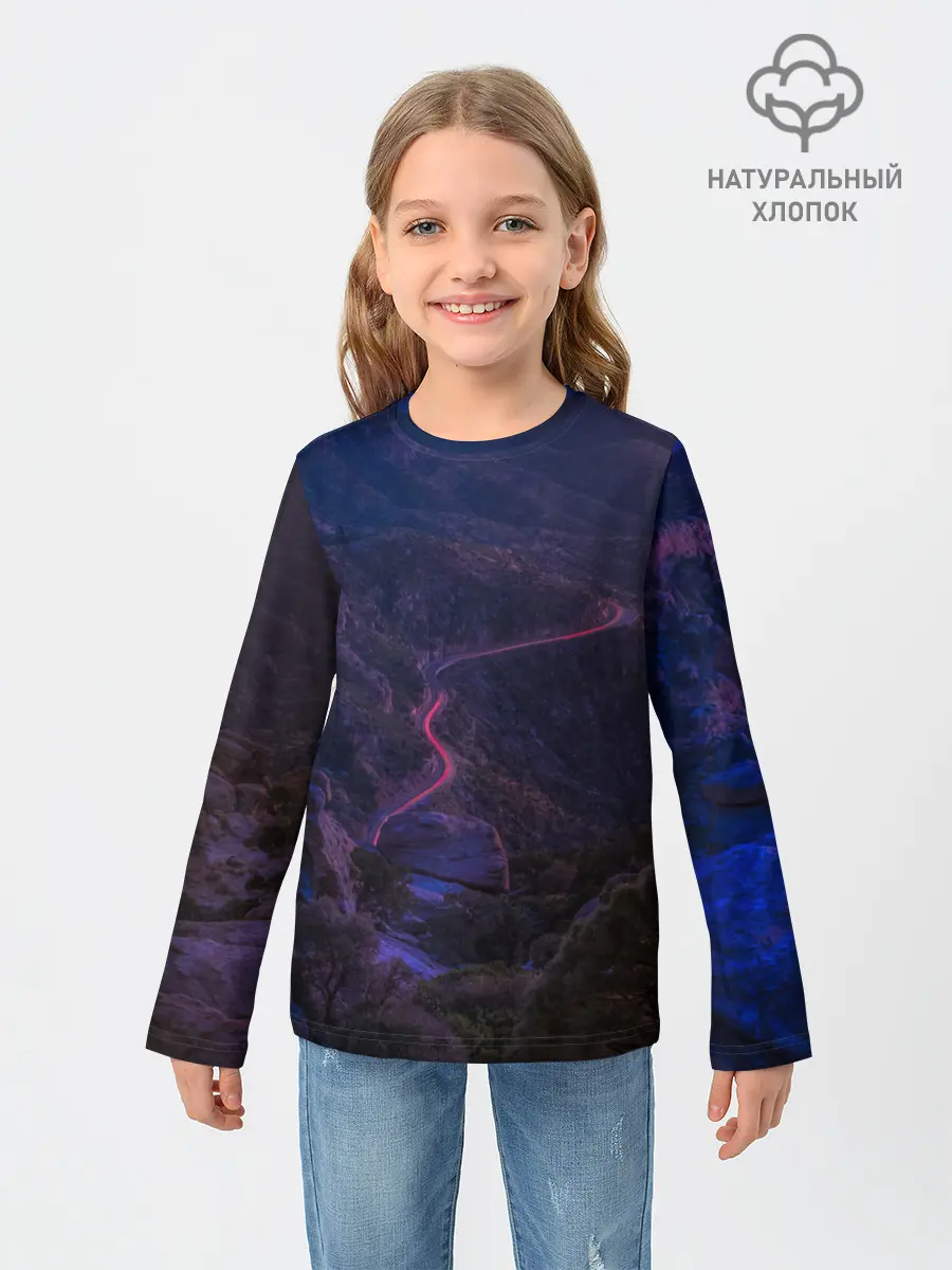 Детский лонгслив / НЕОНОВАЯ ДОРОГА