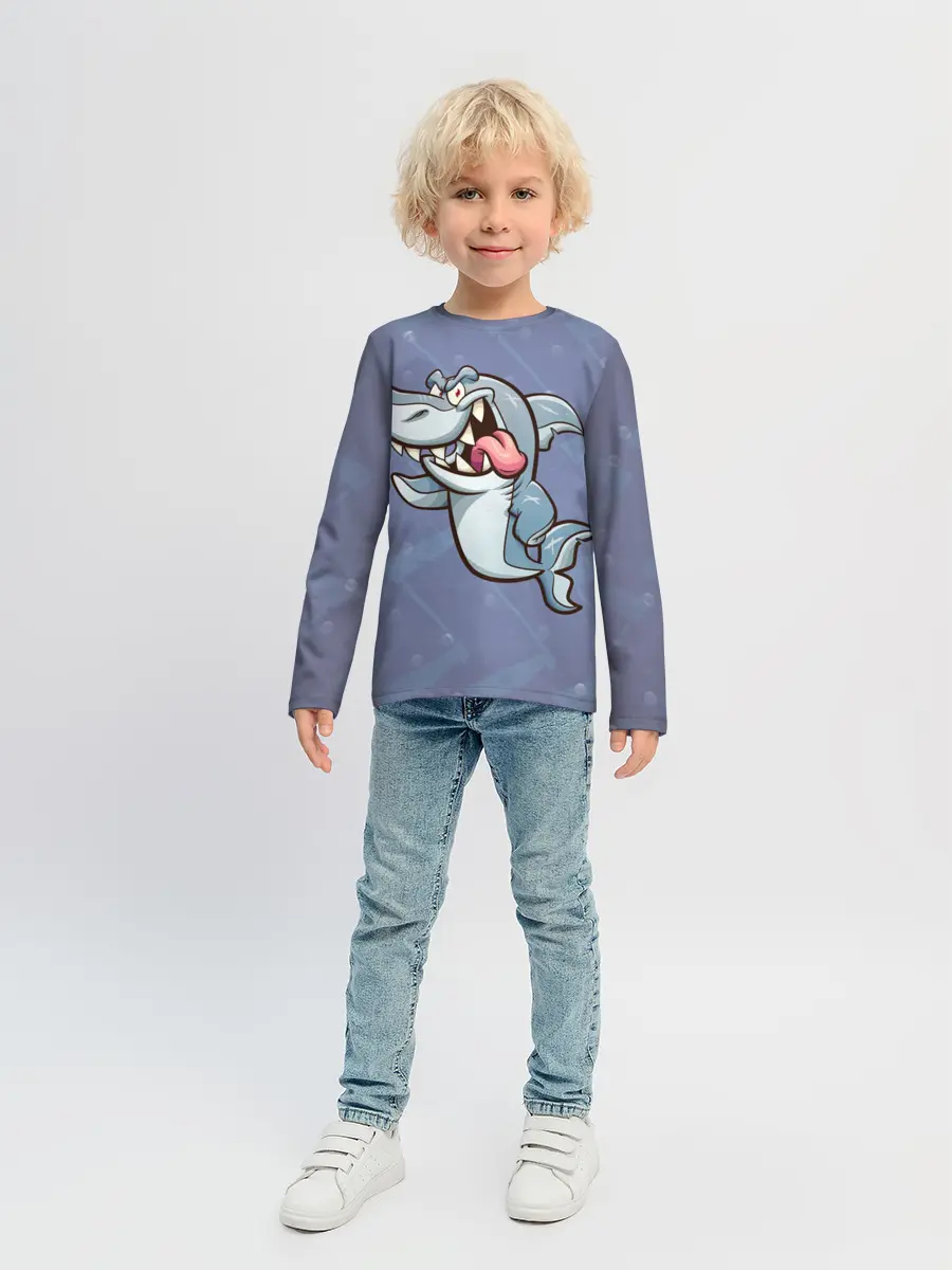 Детский лонгслив / Акула