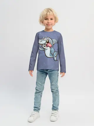 Детский лонгслив / Акула