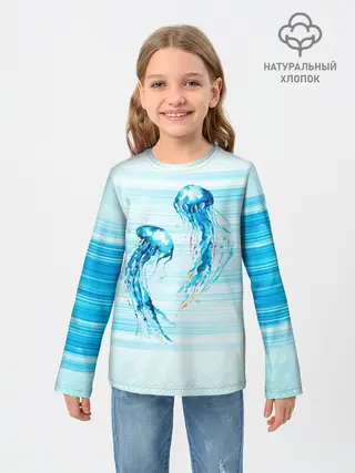 Детский лонгслив / Медузы