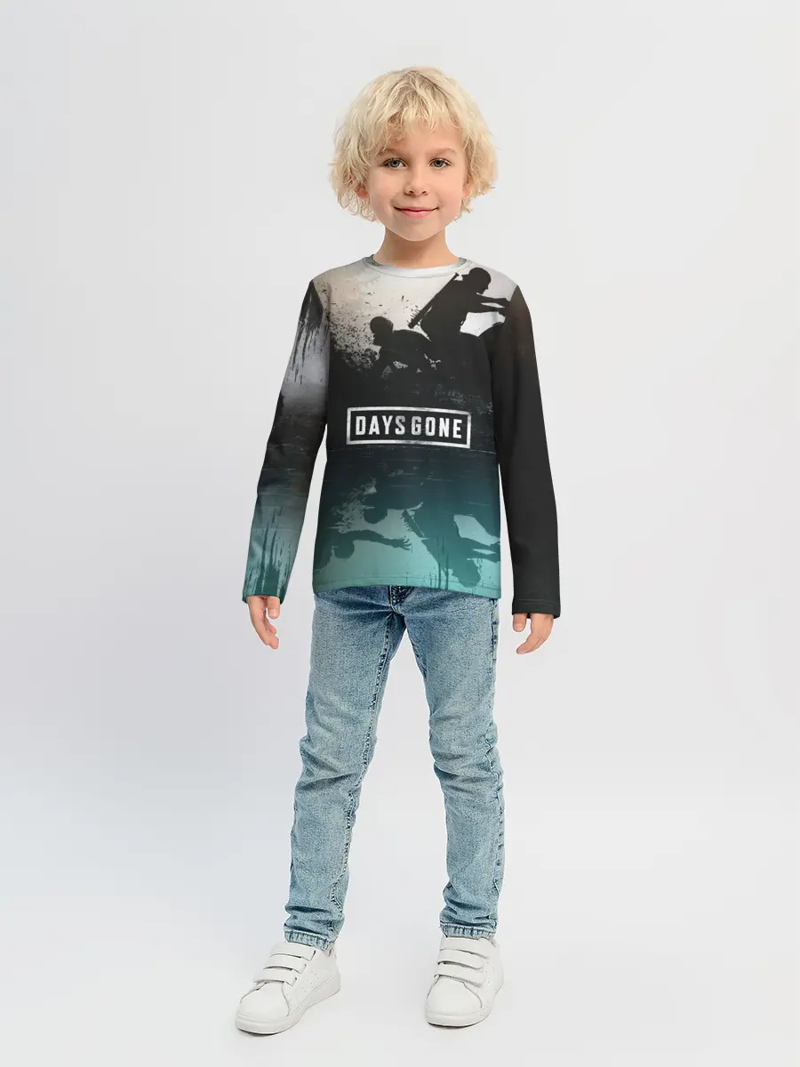 Детский лонгслив / Days gone отражение Дикона