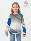 Детский лонгслив / 3D СЕРЕБРО BLUE LINES
