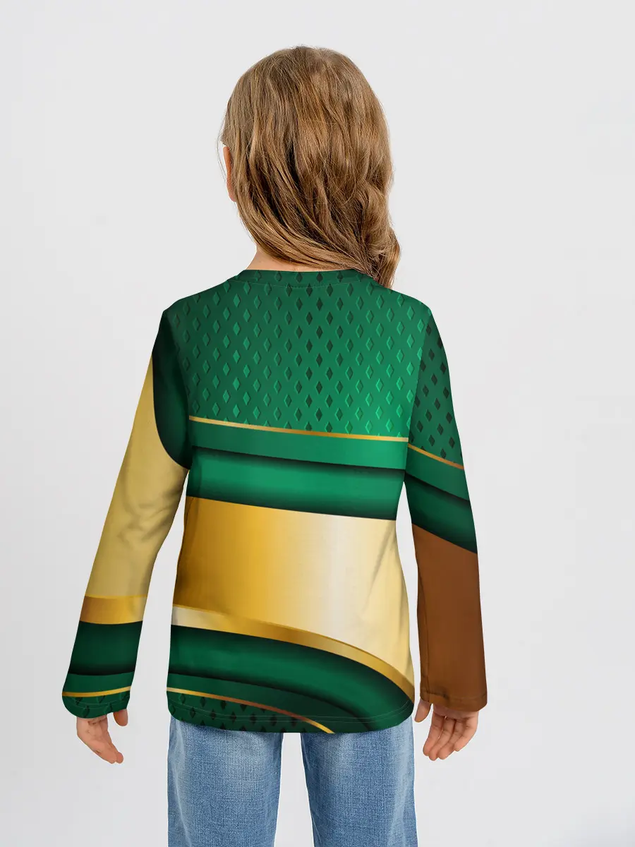 Детский лонгслив / GREEN GOLD 3D