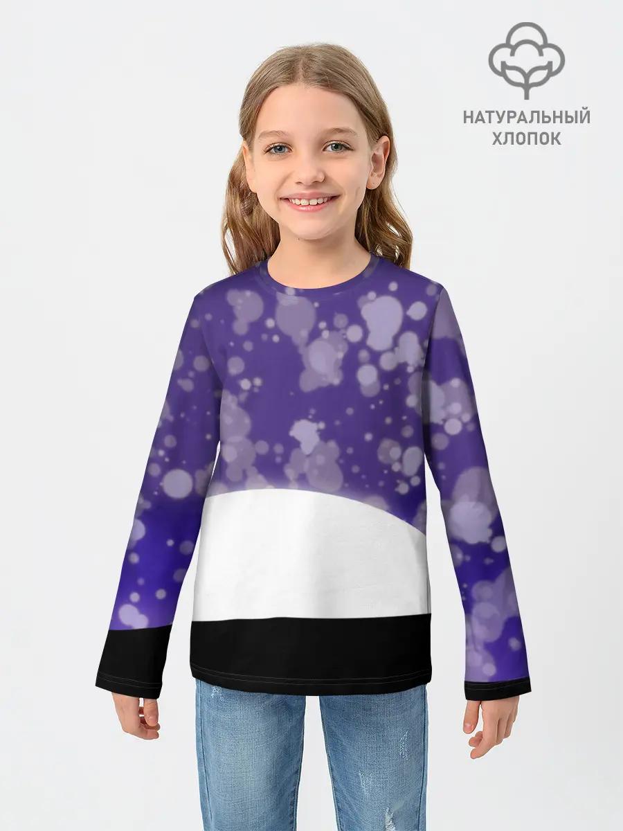 Детский лонгслив / одинокое дерево в ночи