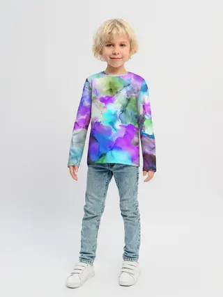 Детский лонгслив / Акварельная краска