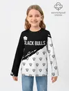 Детский лонгслив / Черные быки | Чёрный клевер