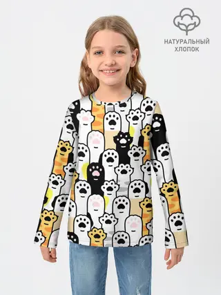Детский лонгслив / КОШАЧИЬ ЛАПЫ