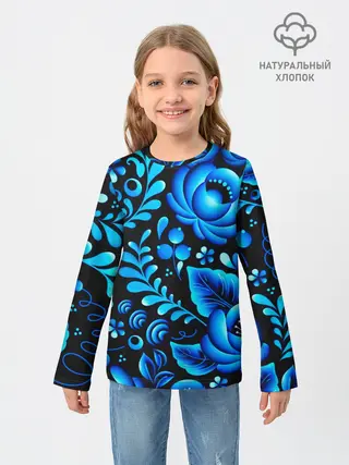 Детский лонгслив / Гжель