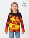Детский лонгслив / FC BARCELONA / FIRE / ОГОНЬ