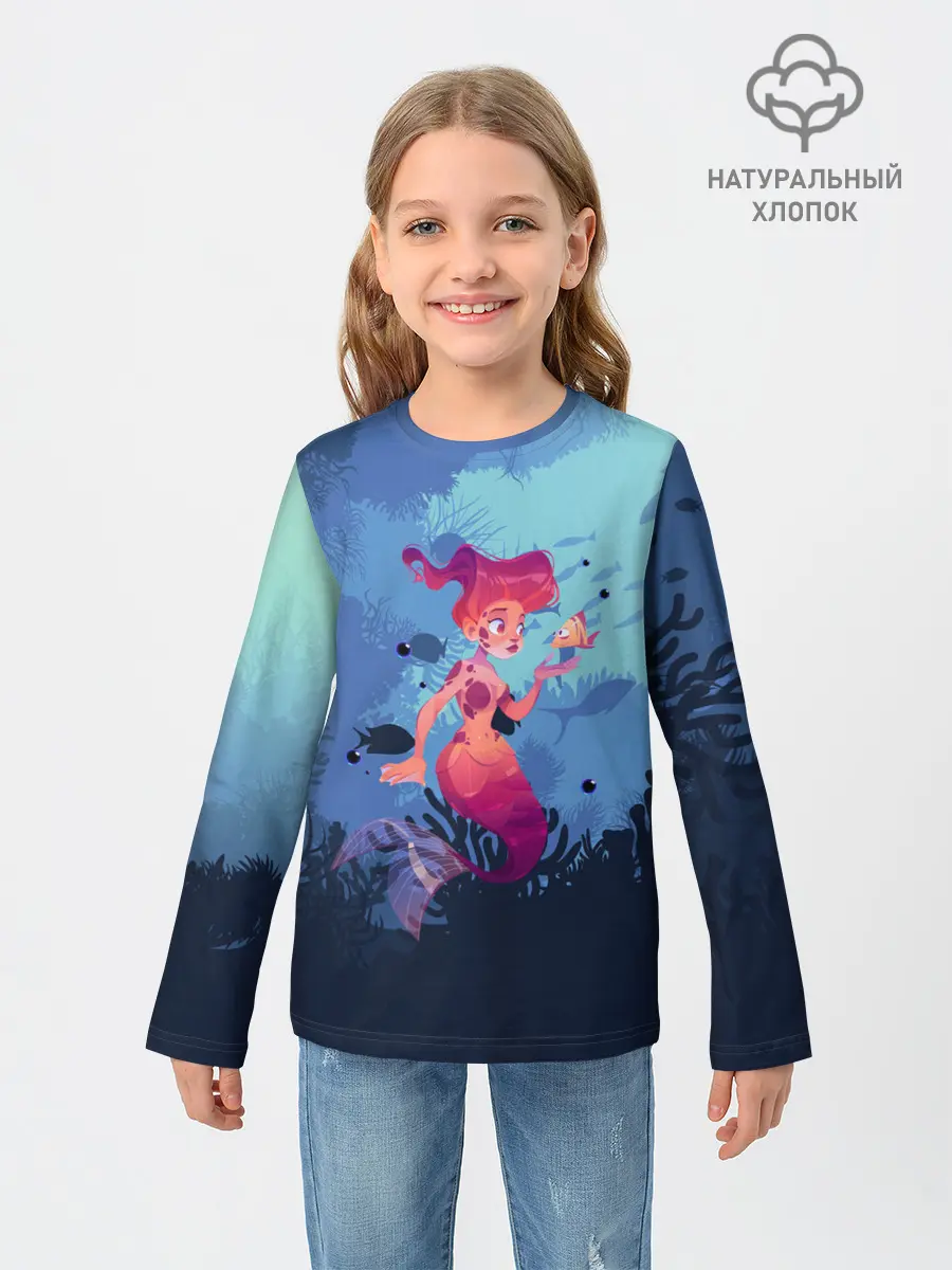 Детский лонгслив / Mermaid | Русалочка