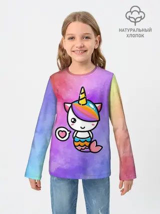 Детский лонгслив / Русалка | Единорог