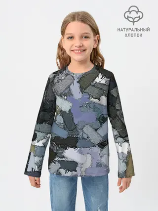 Детский лонгслив / Patchwork