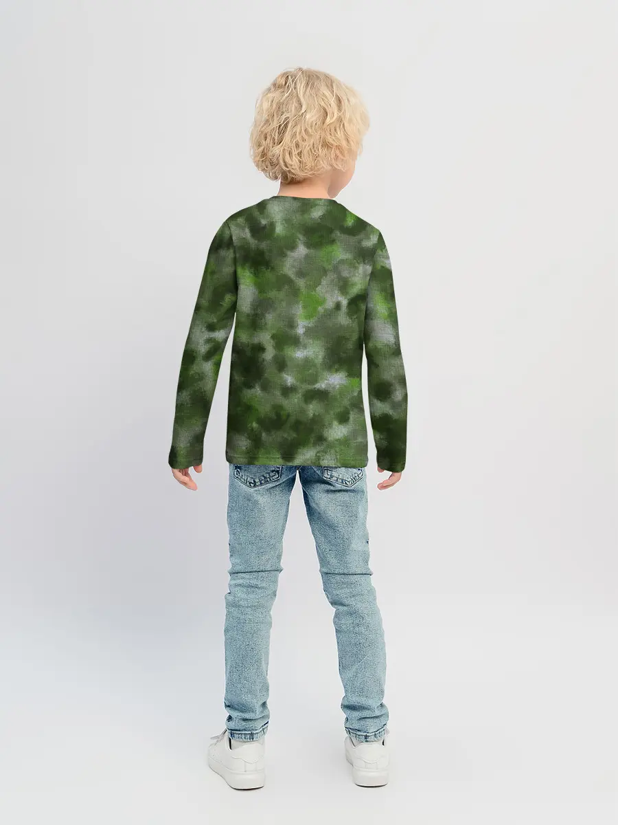Детский лонгслив / Canvas Green Camo