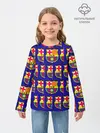 Детский лонгслив / ФК БАРСЕЛОНА / PATTERN / УЗОР
