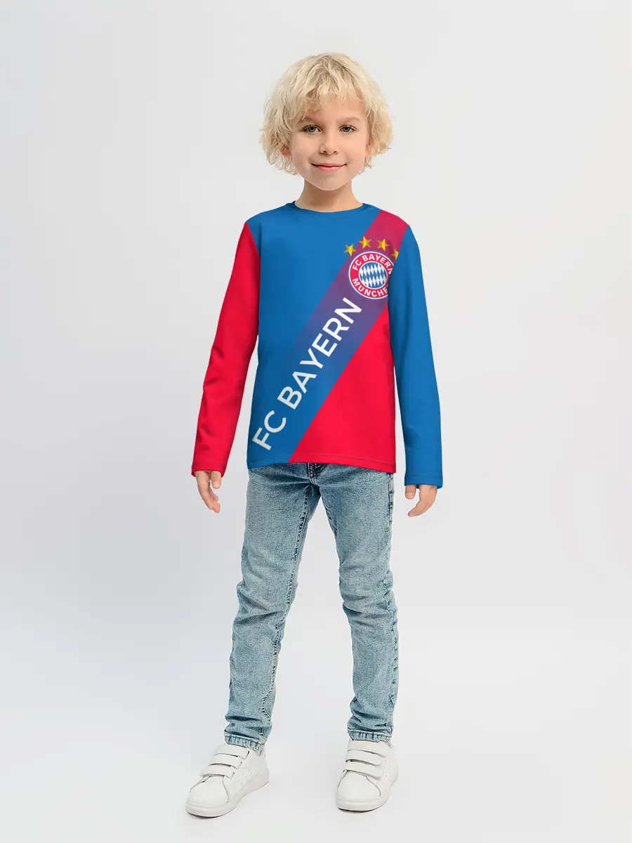 Детский лонгслив / ФК БАВАРИЯ / BAYERN / ГРАДИЕНТ