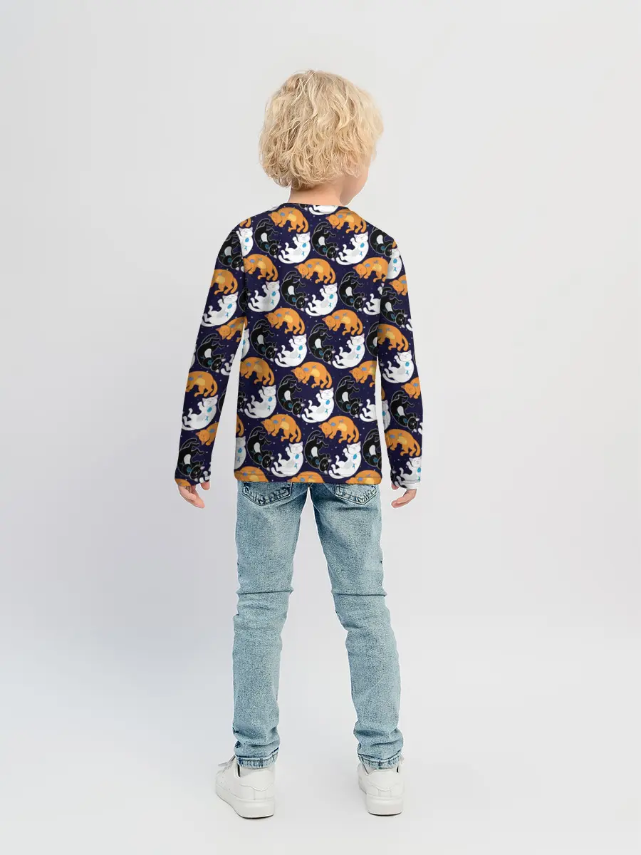 Детский лонгслив / Японские котики