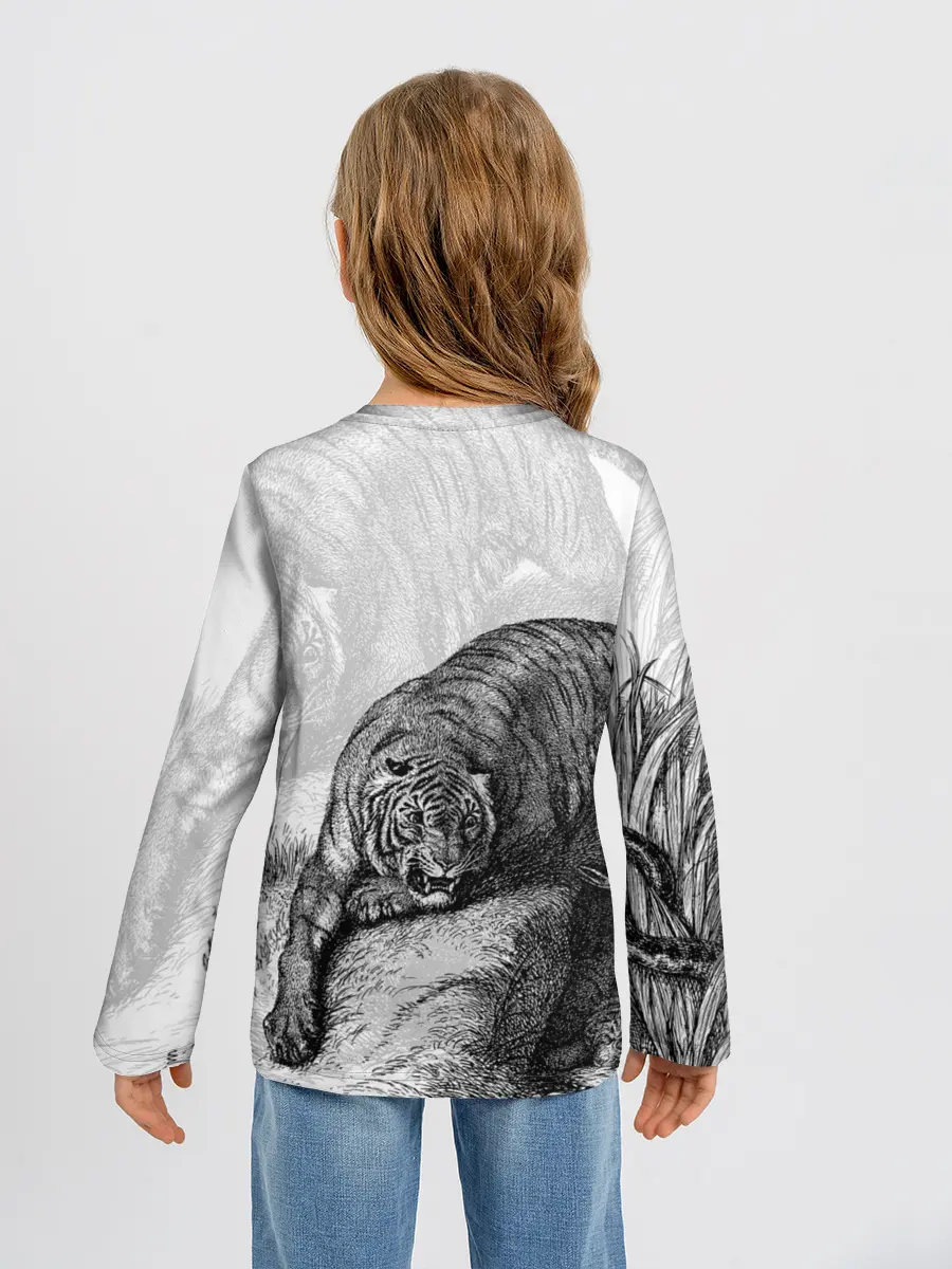 Детский лонгслив / Тигр и змея