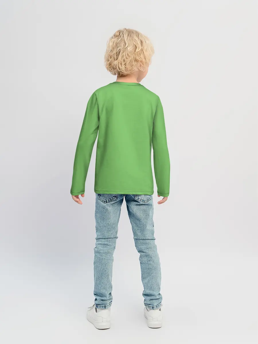 Детский лонгслив / Зеленый Франкенштейн