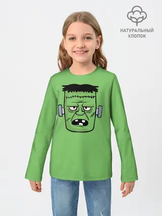 Детский лонгслив / Зеленый Франкенштейн