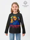 Детский лонгслив / Ретро стиль. Девушка.