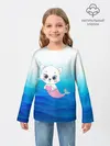 Детский лонгслив / Котик русалочка | Русалка с сердечком