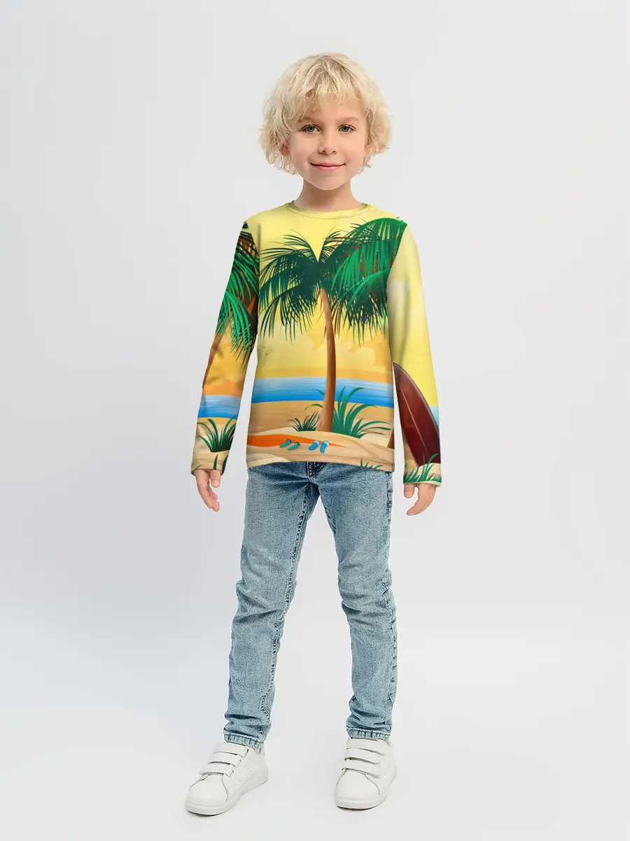 Детский лонгслив / Пляж