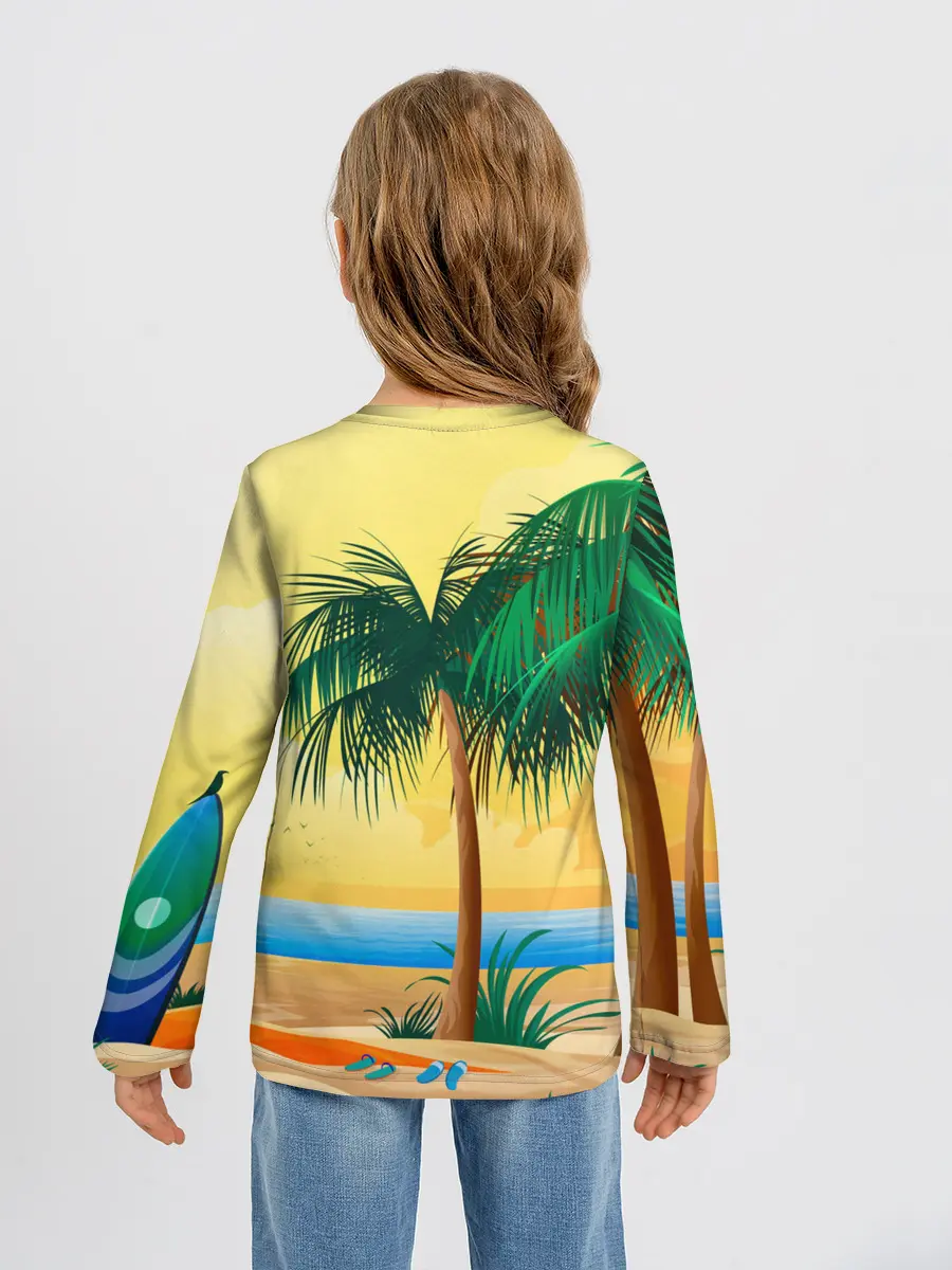 Детский лонгслив / Пляж
