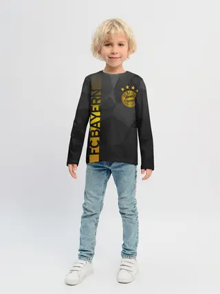 Детский лонгслив / ФК БАВАРИЯ / BAYERN / ЗОЛОТО