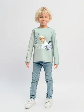 Детский лонгслив / Чимин в цветах