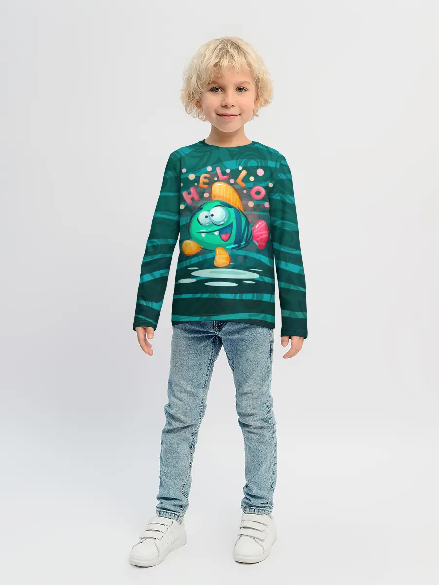 Детский лонгслив / Рыбка Hello