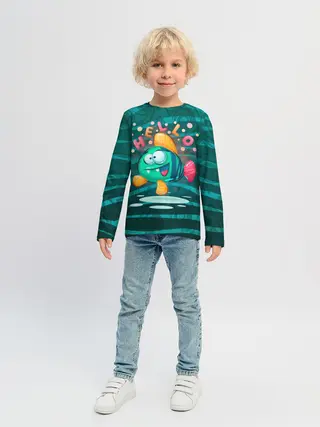 Детский лонгслив / Рыбка Hello