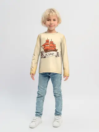 Детский лонгслив / Корабль Ship