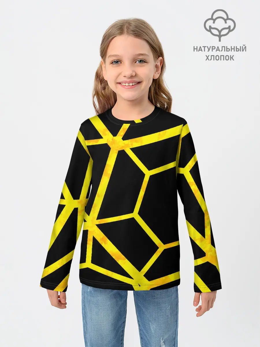 Детский лонгслив / Hexagon