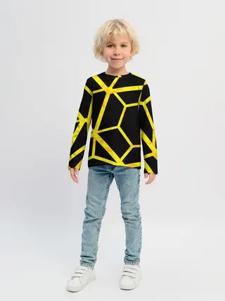 Детский лонгслив / Hexagon