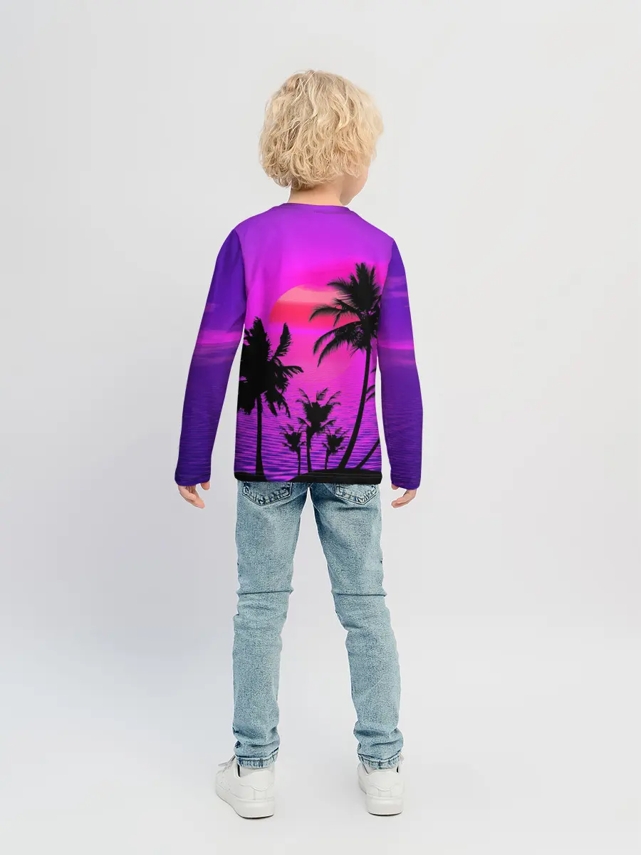 Детский лонгслив / Неоновый Закат