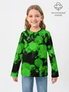 Детский лонгслив / Зеленые Кляксы