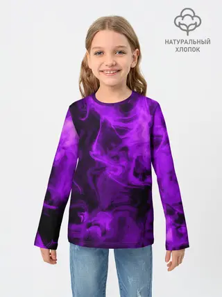 Детский лонгслив / Неоновый Дым