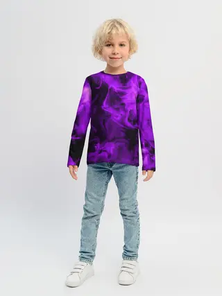 Детский лонгслив / Неоновый Дым