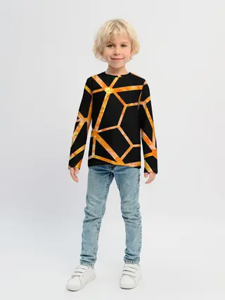 Детский лонгслив / Hexagon