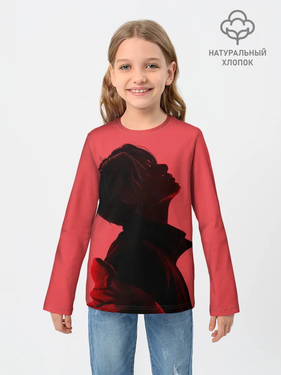 Детский лонгслив / Pink Jungkook